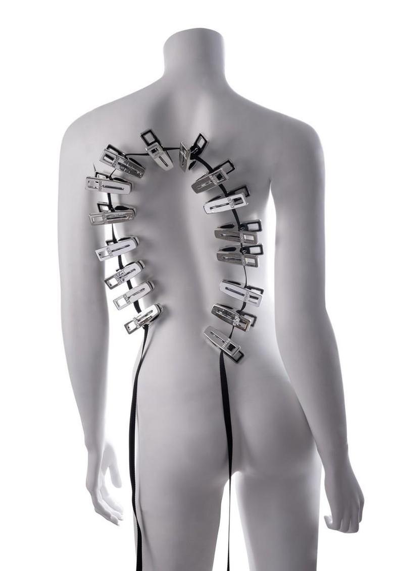 Edge Body Zipper Clothes Pins - Black/Silver