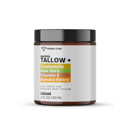 Tallow Cream+ Chamomile,Aloe Vera,Vitamin E,Manuka Honey-2oz