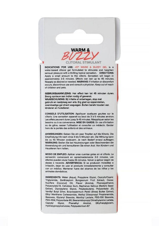 JO Warm & Buzzy Water Based Warming Clitoral Stimulant Cream