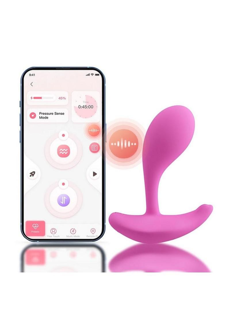Oly 2 Pressure Sensing App enabled Wearable Rechargeable Silicone Clit & G Spot Vibrator