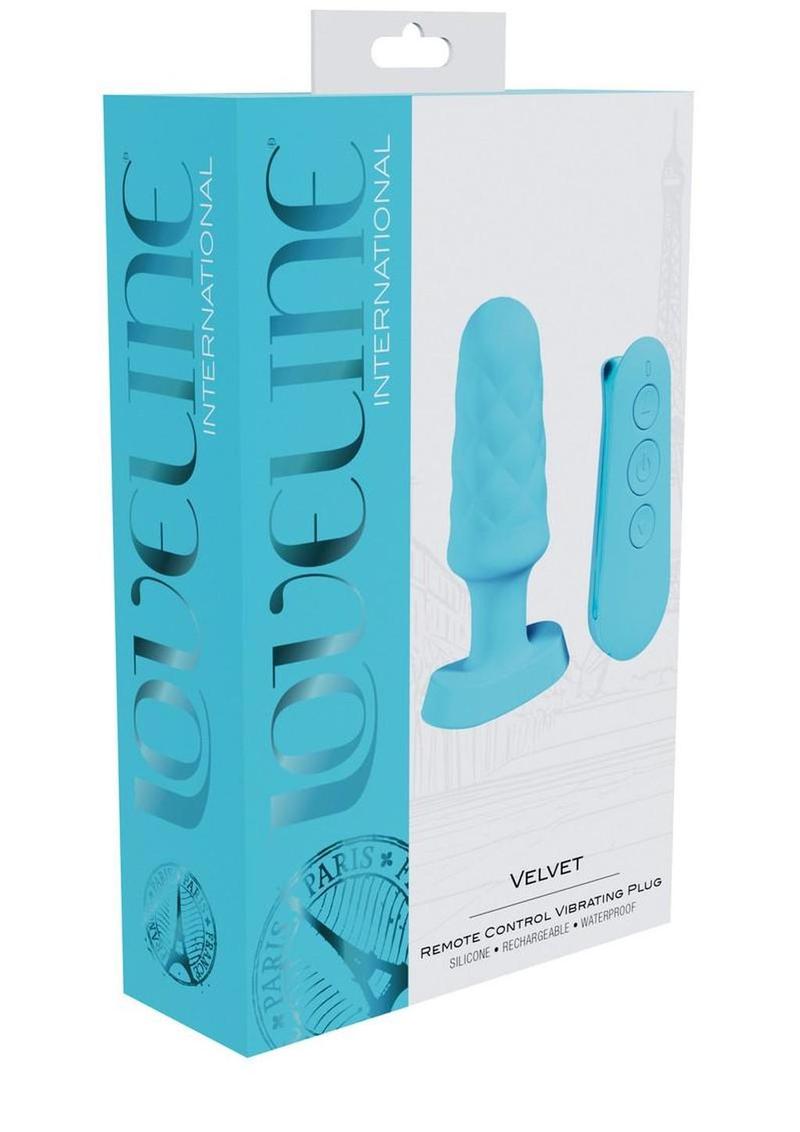 Loveline Velvet Rechargeable Silicone Vibrating Plug with Remote Control