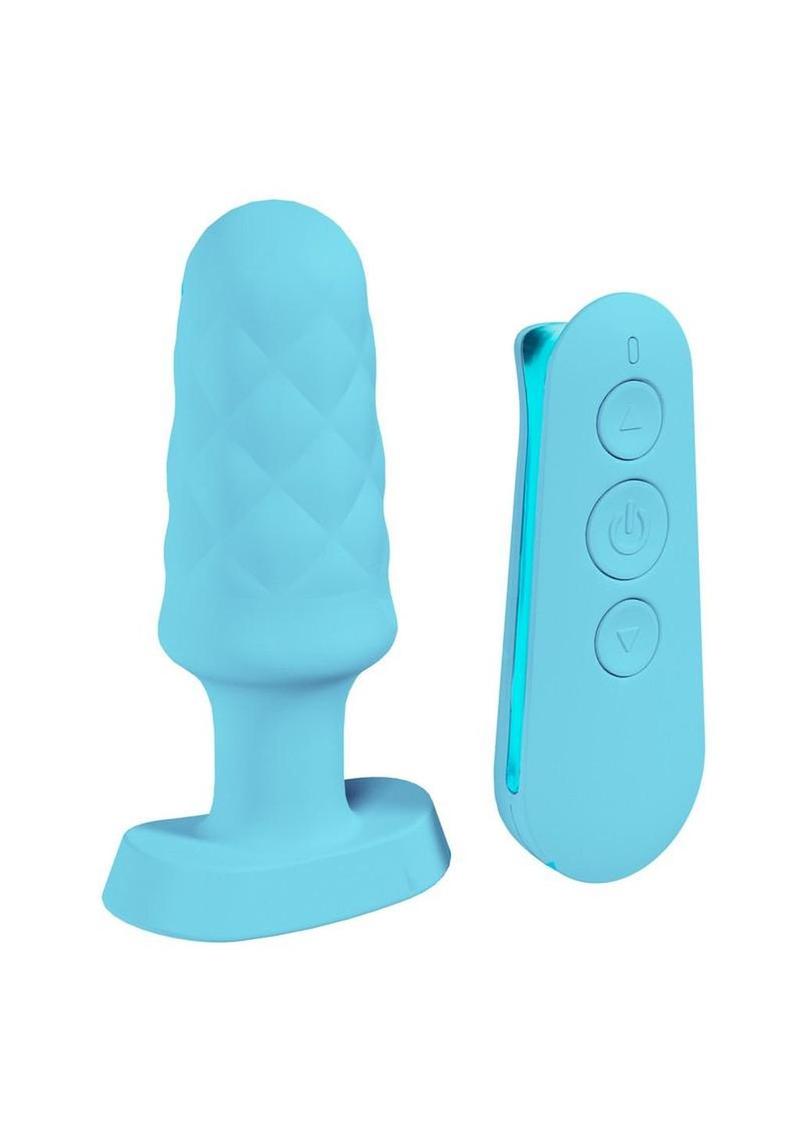 Loveline Velvet Rechargeable Silicone Vibrating Plug with Remote Control