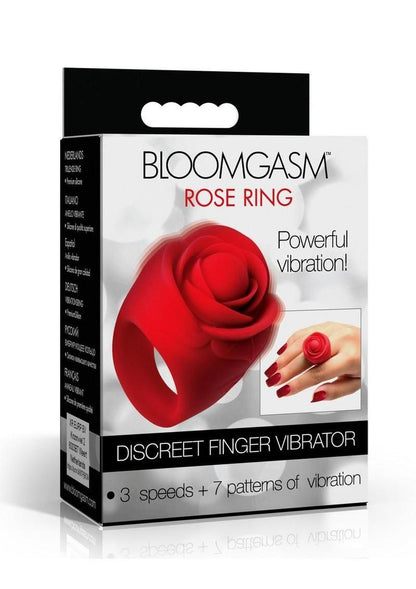 Bloomgasm Rose Ring Rechargeable Silicone Finger Vibrator