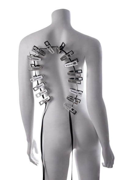 Edge Body Zipper Clothes Pins - Black/Silver