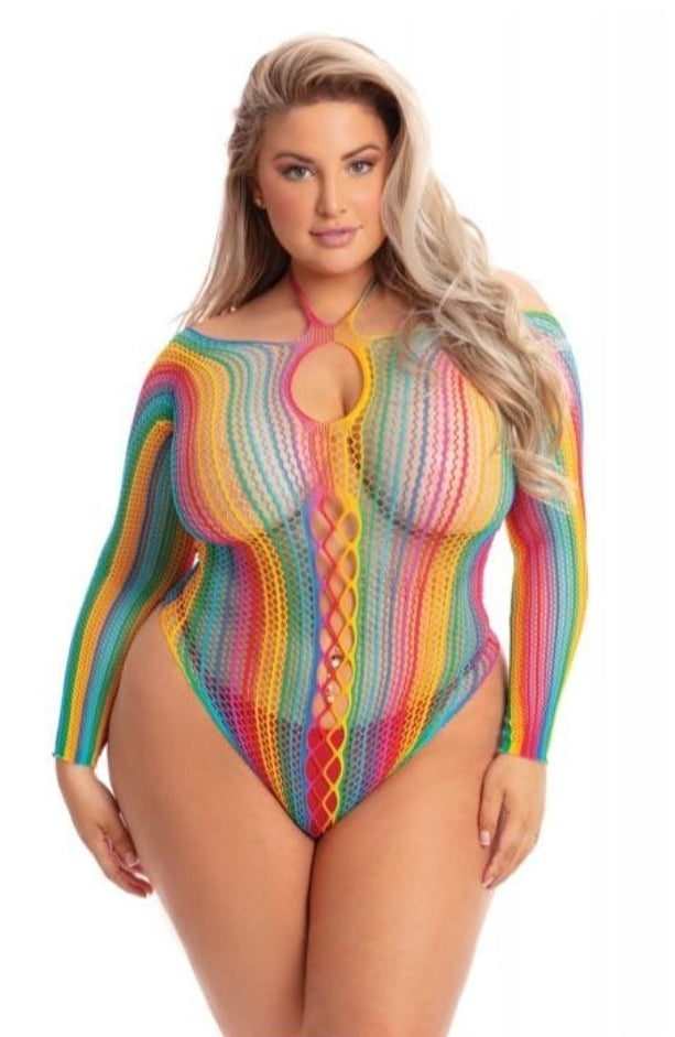 Long Sleeve Bodysuit Rainbow