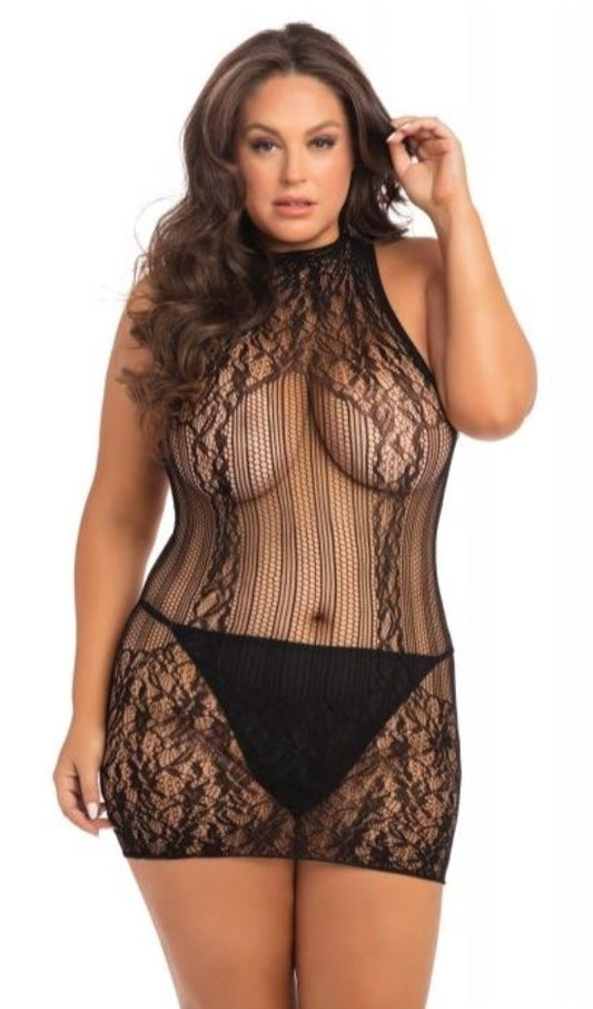 Rene Rofe Reckless Lace Mini Dress