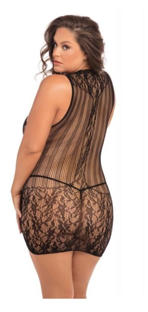 Rene Rofe Reckless Lace Mini Dress
