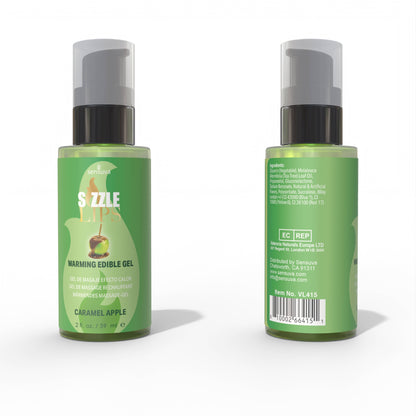 Sizzle Lips Caramel Apple Warming Gel 2 fl.oz. Bottle